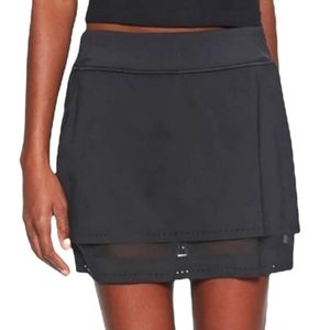 Athleta Laser Run Sheer Mesh Layered Tennis Golf Skort Skirt . Athletic
